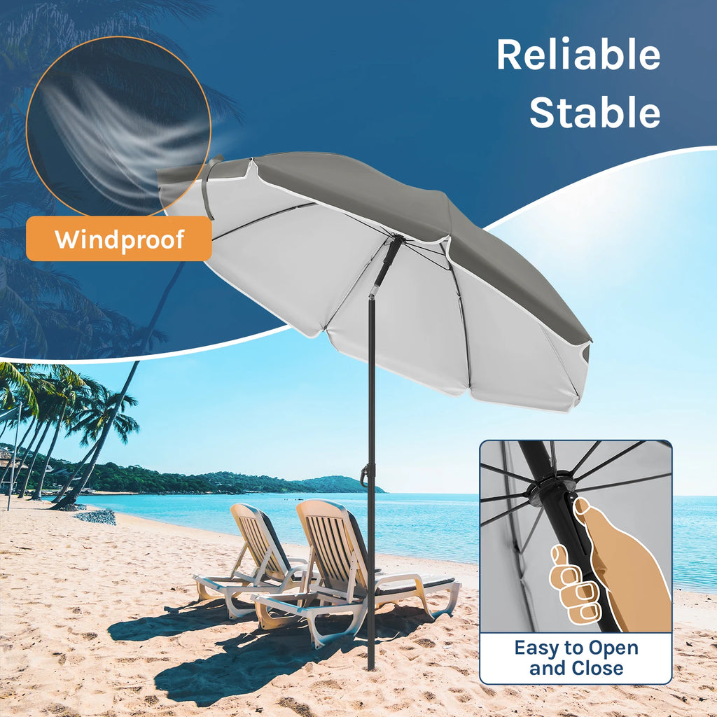 Parasol de Playa UV50+ | Resistente al Viento y Agua | Aluminio Ligero