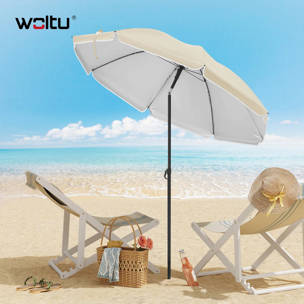 Parasol de Playa UV50+ | Resistente al Viento y Agua | Aluminio Ligero
