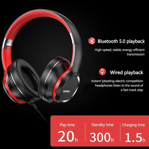 Lenovo HD200 – Auriculares Inalámbricos con Cancelación de Ruido y Sonido HiFi